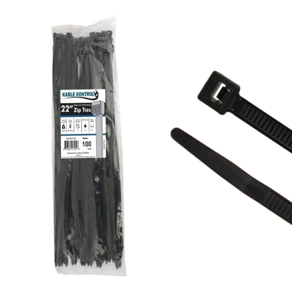 22 Inch Zip Kable Kontrol® Heavy Duty Cable Zip Ties 22