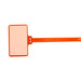 Write On Zip Tie Tags 6 Inch 1.7/8 Inch x 1.1/8 Inch Flag Size 100 pc Orange
