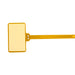 Write On Zip Tie Tags 6 Inch 1.7/8 Inch x 1.1/8 Inch Flag Size 100 pc Yellow