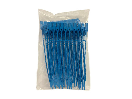 Tamper Evident Serialized Pull Tight Zip Tie Seals 12 Inch 50 Pc Blue