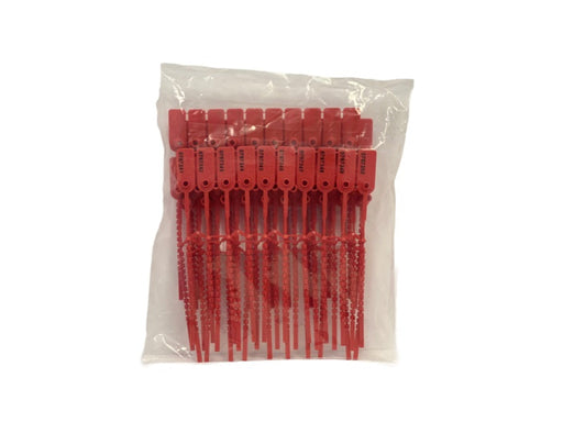Tamper Evident Serialized Pull Tight Zip Tie Seals 8 Inch 50 Pc Red