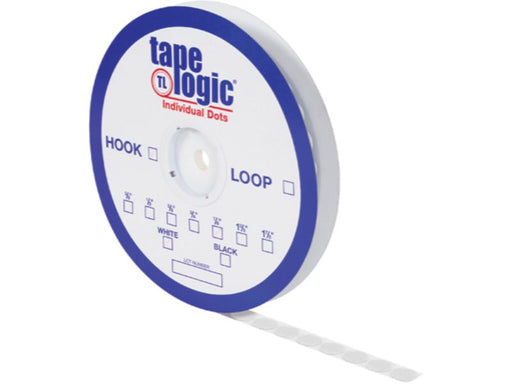 Tape Logic Individual Hook Tape Dots 3/8 Inch Wide 1800 DotsWhite