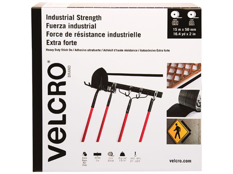 VELCRO Industrial Strips Combo Pack 2 Inch Black