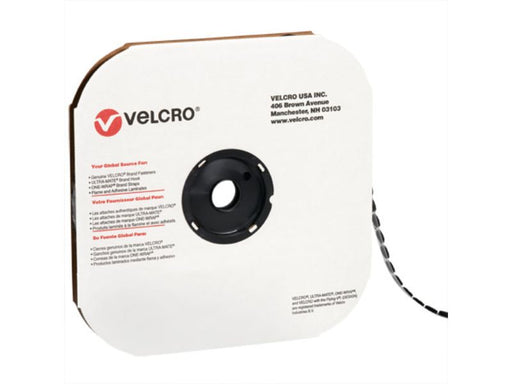 VELCRO Individual Loop Tape Dots 3/8 Inch W 1800 Dots Black