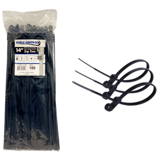 kable-kontrol-screw-mount-cable-ties-14-inch-50-lbs-tensile-strength-uv-resistant-black-100-pack